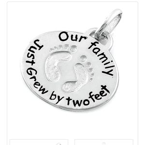 925 sterling silver charm for new babys family